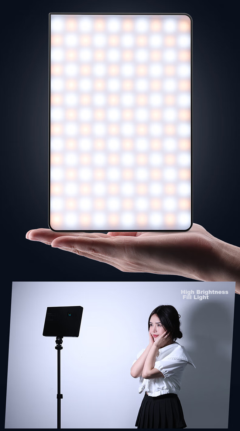 Ulanzi LT003 Full-Color RGB Panel Light for Live Streaming, Photography, Desktop Dual-Temperature Lighting, DSLR Hot Shoe Accessory, Indoor Photography Light for Selfies And Studio Use 8