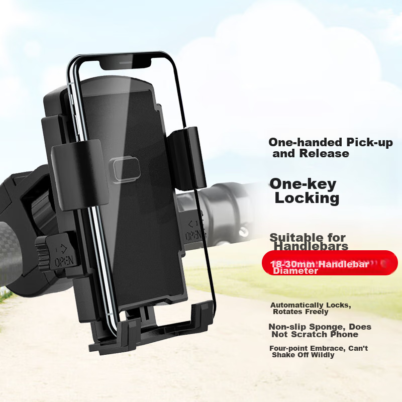 FG FLYING PIGEON Bicycle Phone Mount Handlebar Navigation Bracket Universal for Road Bikes And Electric Bikes, Suitable for Food Delivery Riders