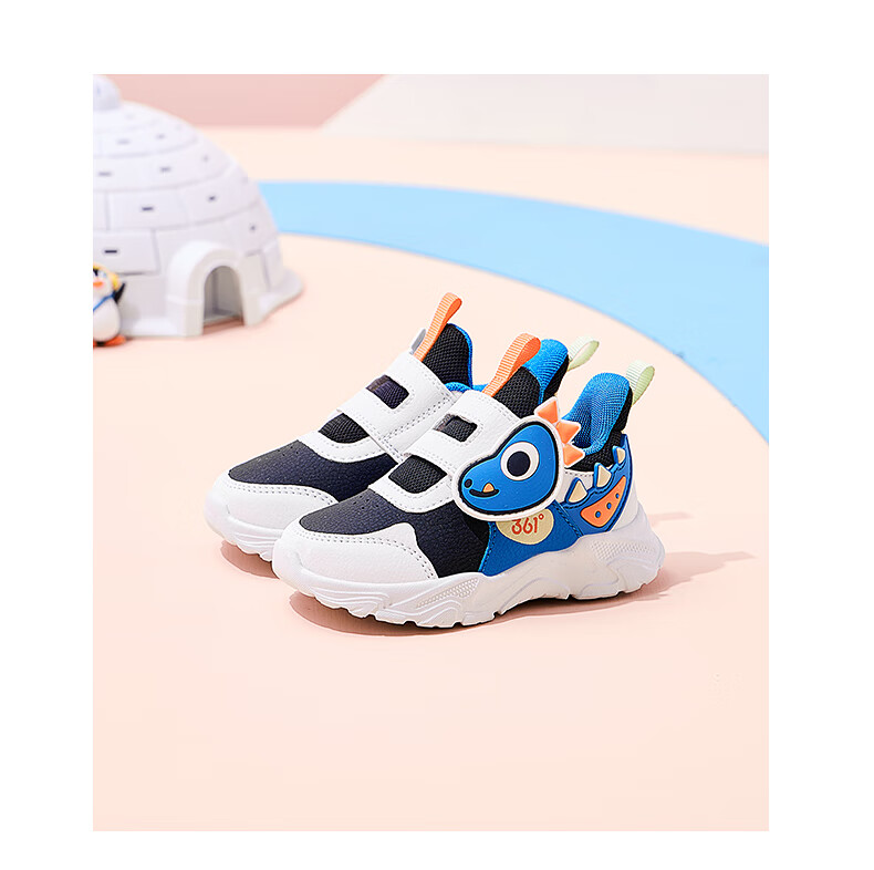 361° Children's Shoes, Toddler Walking Shoes for Spring, Boys And Girls Aged 1-3, Cartoon Baby Shoes, Black, Size 23 24