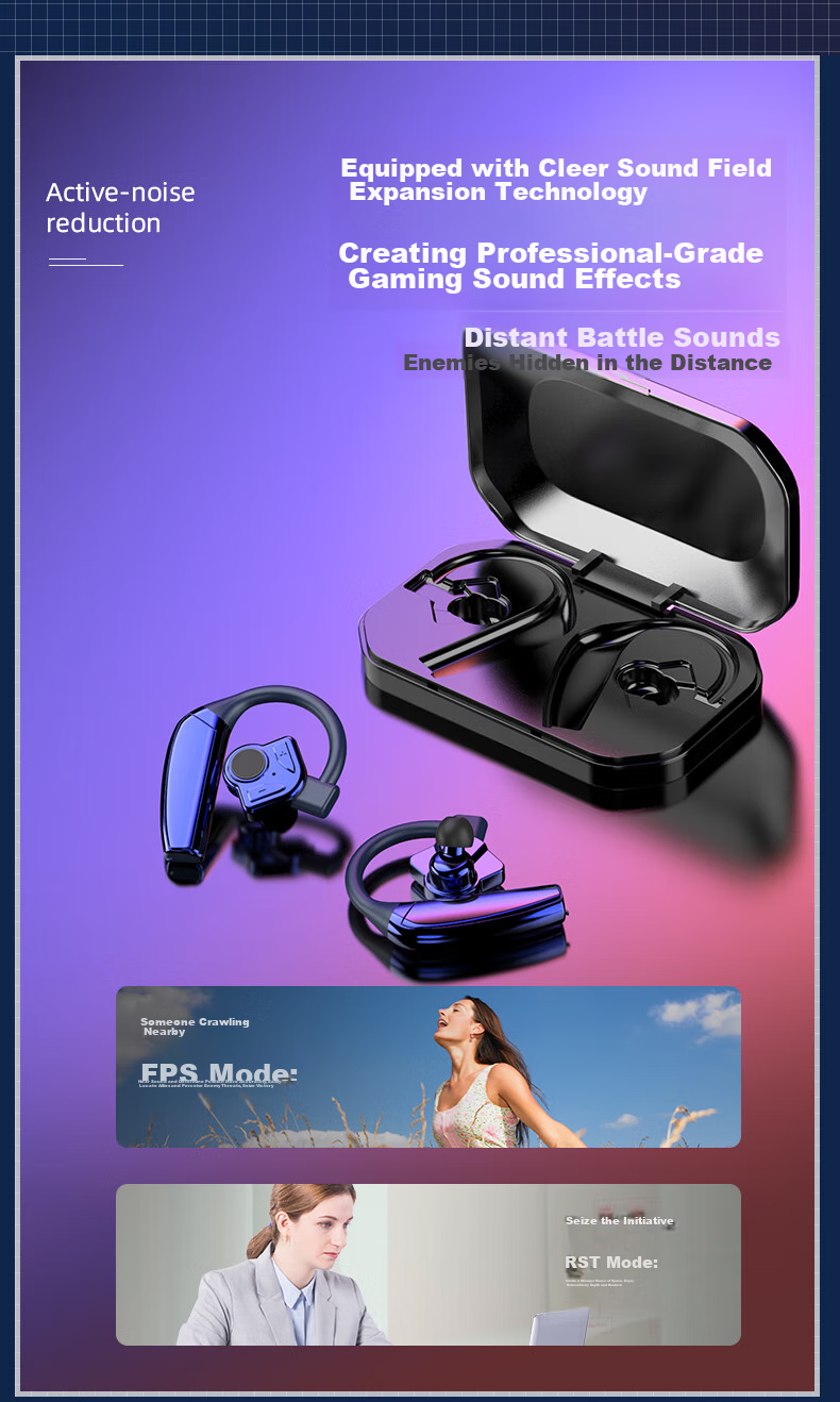 Guiyin B1 Wireless Bluetooth Headphones New Style, Ear-Hook Smart Noise Reduction In-Ear Ultra-Long Standby Battery Life, Running Music, Compatible with Huawei, OPPO, Apple, Vivo, Invoice Available 8