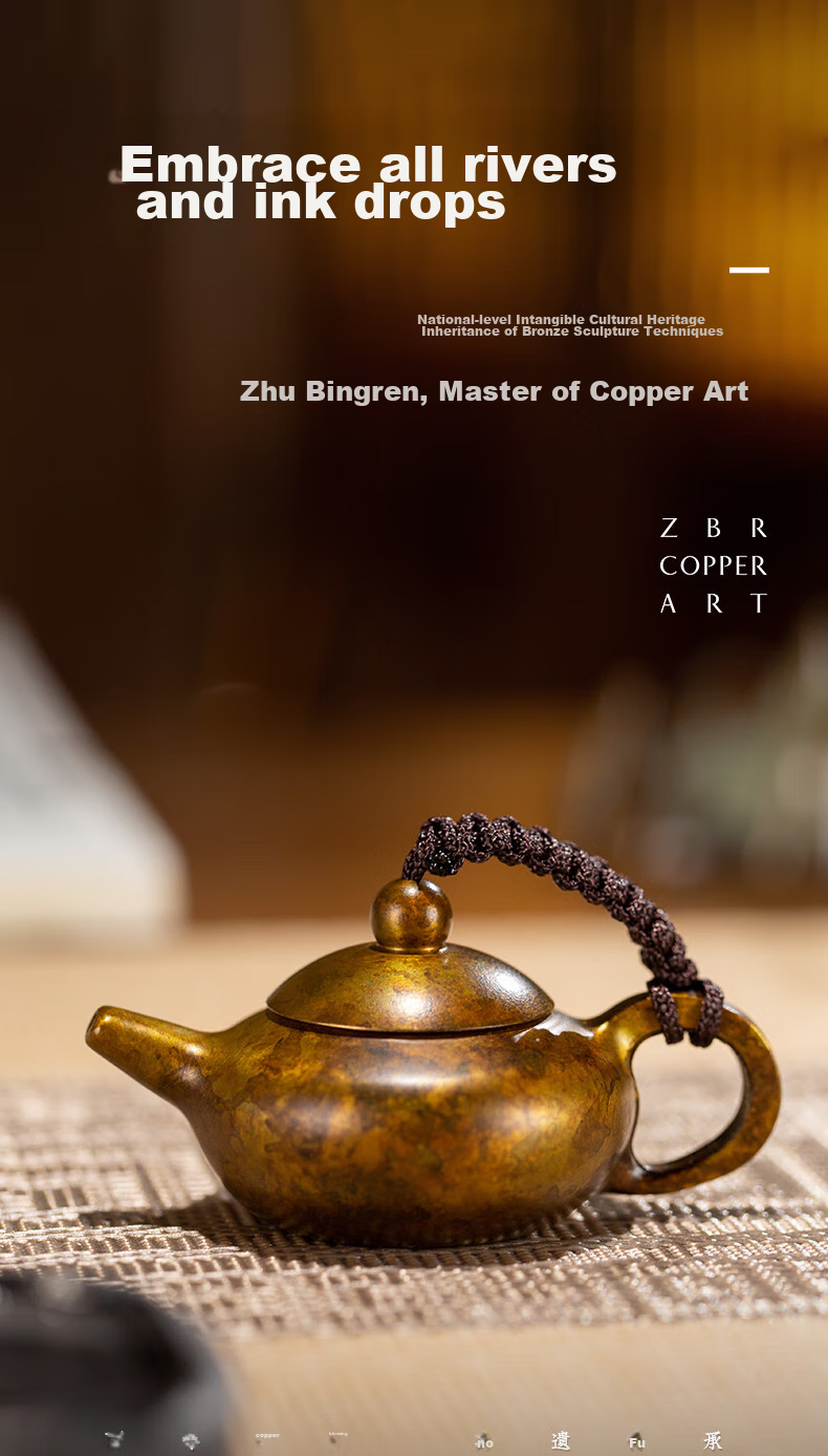Zhubingren Hainabai Chuan Teapot, Decorative Piece for Living Room Entrance Hallway Tabletop 1