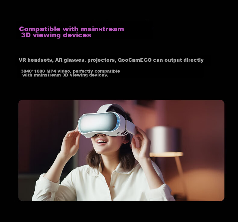 KanDao Sees Cool QooCam EGO Instant View 3D Camera, Dual-Lens 4K Action Camera VR Compatible, 3D Instant Capture, Sees Technology 3D Camera, Black 18