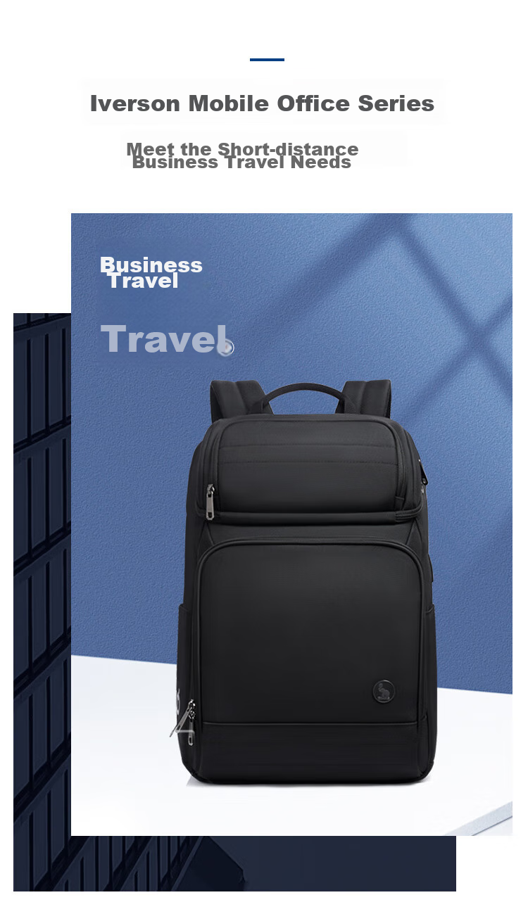 OWAS Backpack Laptop Bag for Men, 16-Inch Travel Business Lightweight Luxury Black Backpack 4
