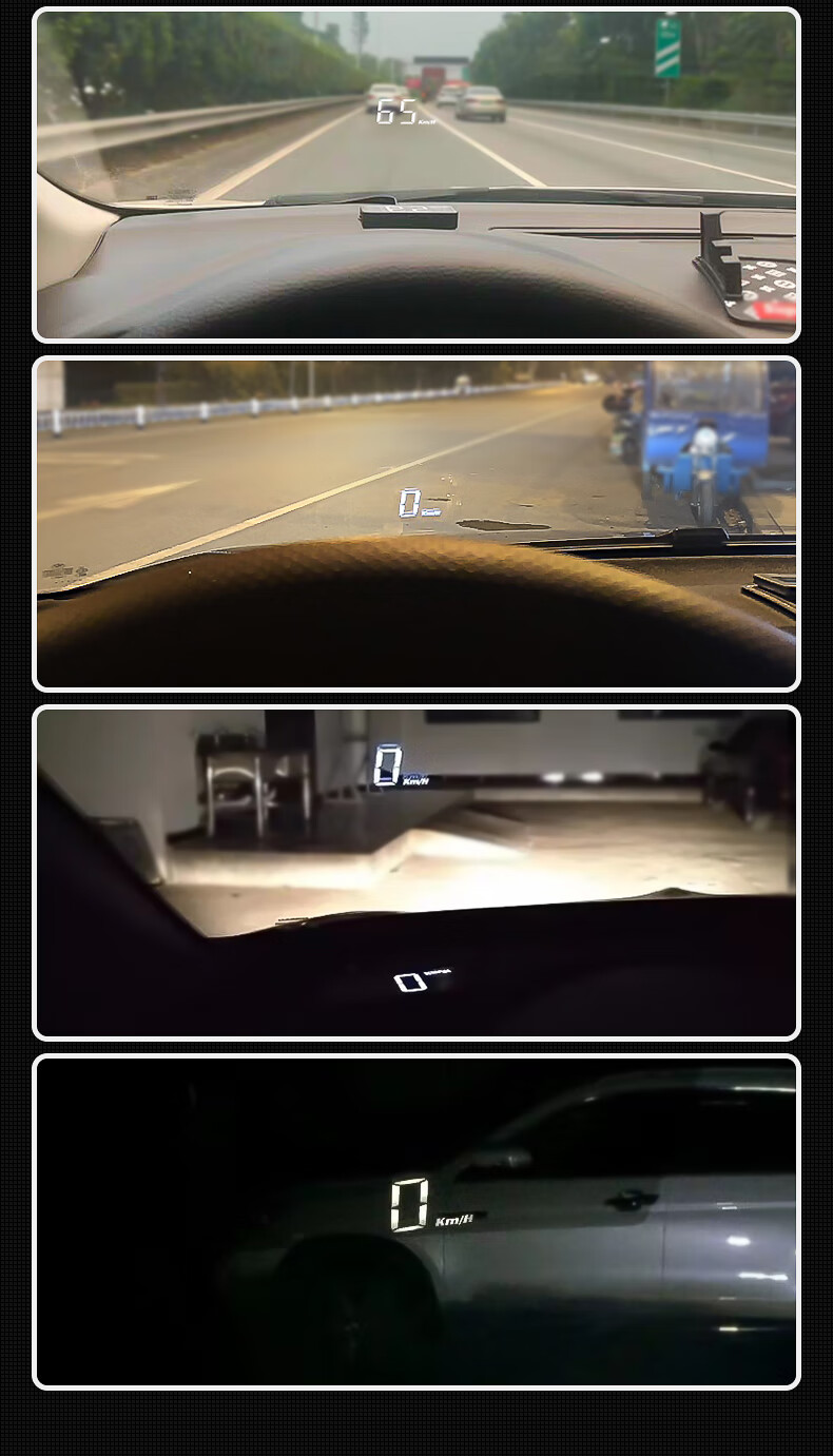 ActiSafety H90S Head-Up Display HUD Car OBD Windshield Projector Overspeed Alarm 13