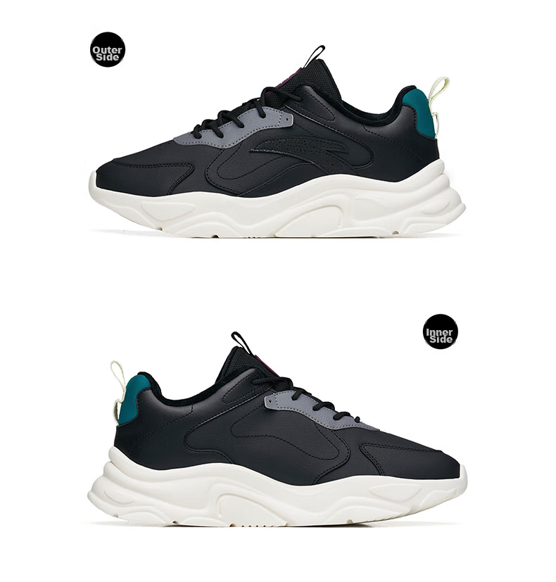 Anta Little Millennium Men's Casual Shoes Summer Mesh Breathable Thick Sole Height Increasing Commuter Dad Running Sports Shoes 49