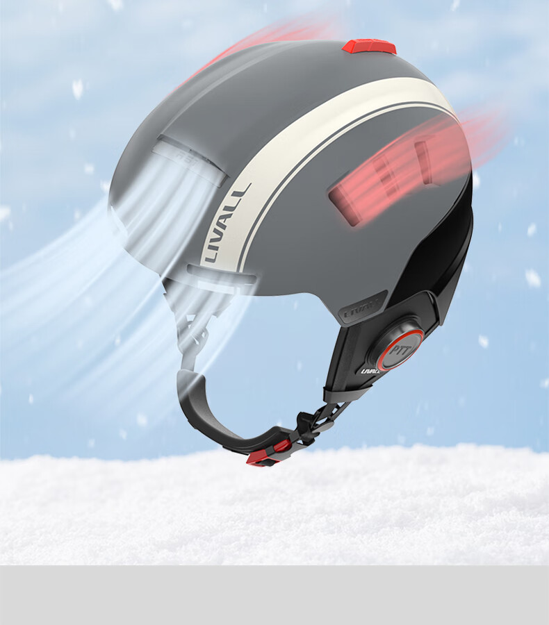 LIVALL Smart Ski Helmet, Single And Double Board Protective Gear, Warm And Cold-Resistant, Skiing Sports Equipment for Men And Women, Asian Version RS1 White 16