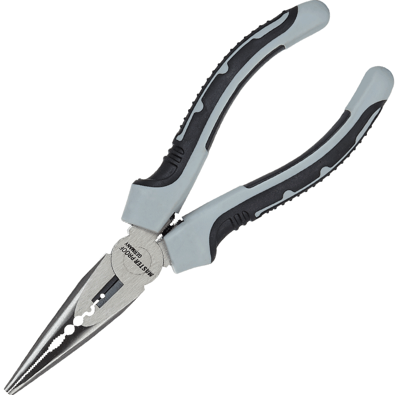 MASTERPROOF Needle-Nose Pliers, 6-Inch Industrial-Grade Electrician's Specialized Multifunctional Wire Stripping Pliers, Crimping Pliers, Labor-Saving Wire Cutting Pliers, Repair Tool