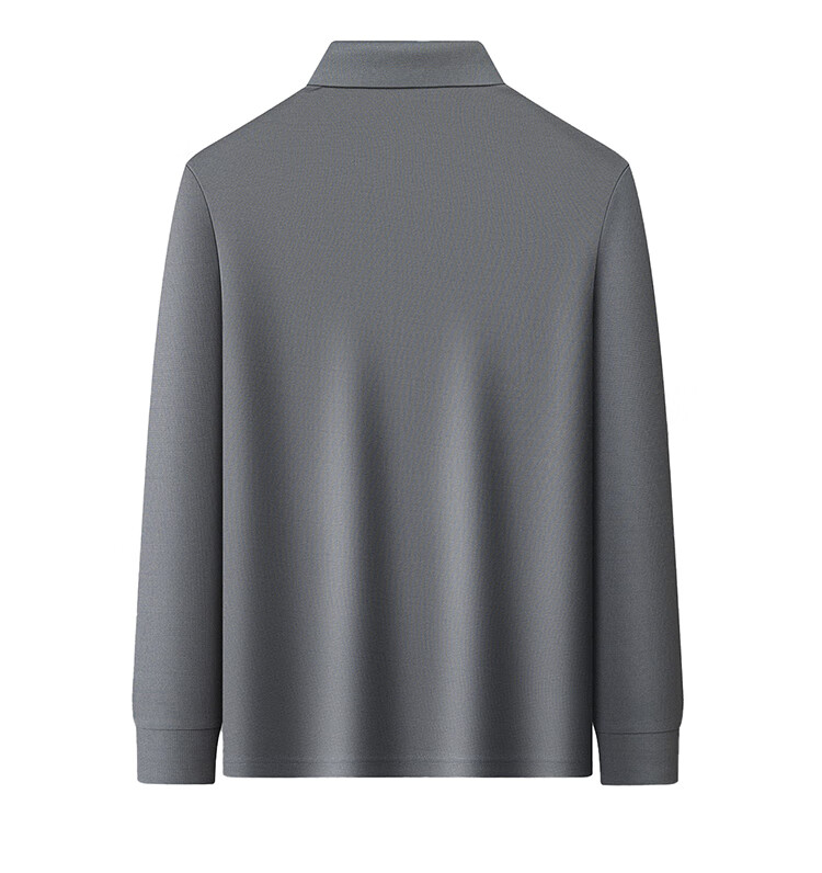MONTAGUT [Stylish And Structured with Contrasting Collar] Autumn Simple Casual Long-Sleeve Men's Polo Shirt JG Dark Gray M 10