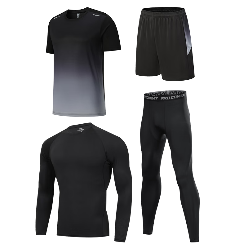 BURUITE Women's Sports Set Yoga Running Badminton Cycling Fitness Tight Training Slim Quick-Dry Apparel