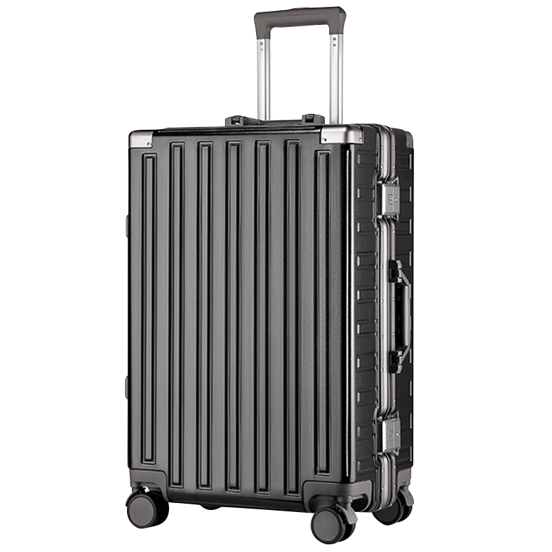 Paul Frank Aluminum Frame Luggage, Large Capacity Suitcase with Wheels for Men And Women, 26-Inch School Travel Case, Quiet Wheels, Combination Lock Suitcase for Business Trips