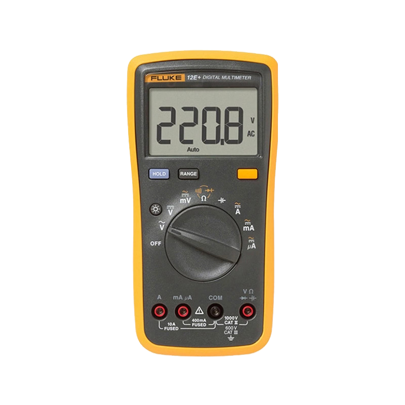 FLUKE 12E+ Handheld Digital Multimeter, Auto-Ranging, Multi-Function Instrument