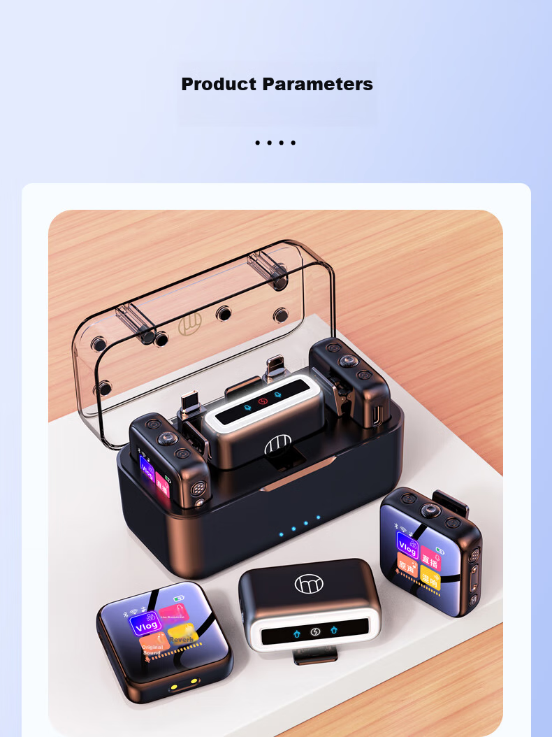 Haomuren Wireless Microphone Clip-On Mic, Dual-Channel Audio Recorder, TikTok Live Streaming Sound Card, Live Recording Equipment, Singing Noise Reduction Video Interview Microphone for Mobile Phone Camera And Computer 26