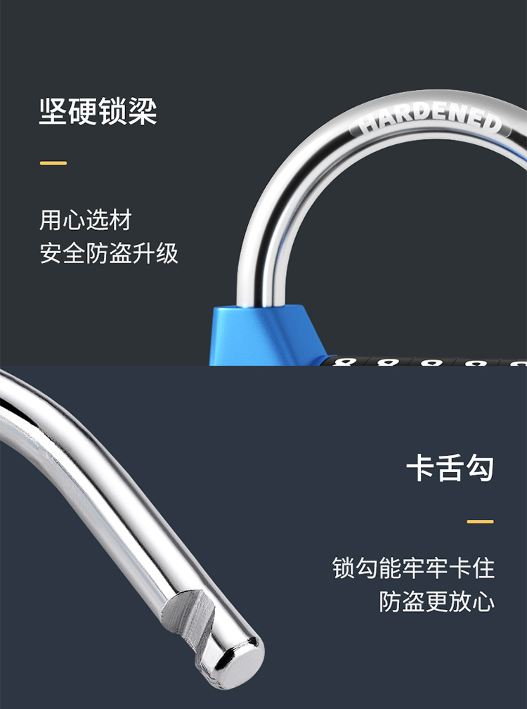 Aoben Password Lock, Padlock, Gym Locker, Anti-Theft Window Lock, Main Door Lock, AB5003 Blue 7