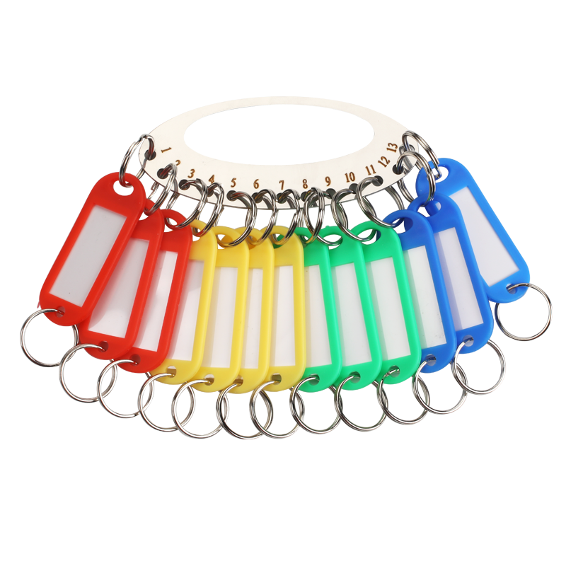 Youbili Key Tray, 36 Slots, Thickened, Handheld, Stainless Steel Metal Key Board, Label Classification Management Key Ring, Hotel Landlord Large Key Chain, Key Tag, 8136