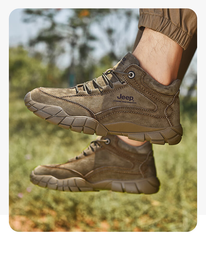 Jeep Hiking Shoes for Men, Sports Running Shoes, Warm And Cold-Resistant Outdoor Casual Shoes, Non-Slip Wear-Resistant Foot Protection Hiking Boots 1120 3
