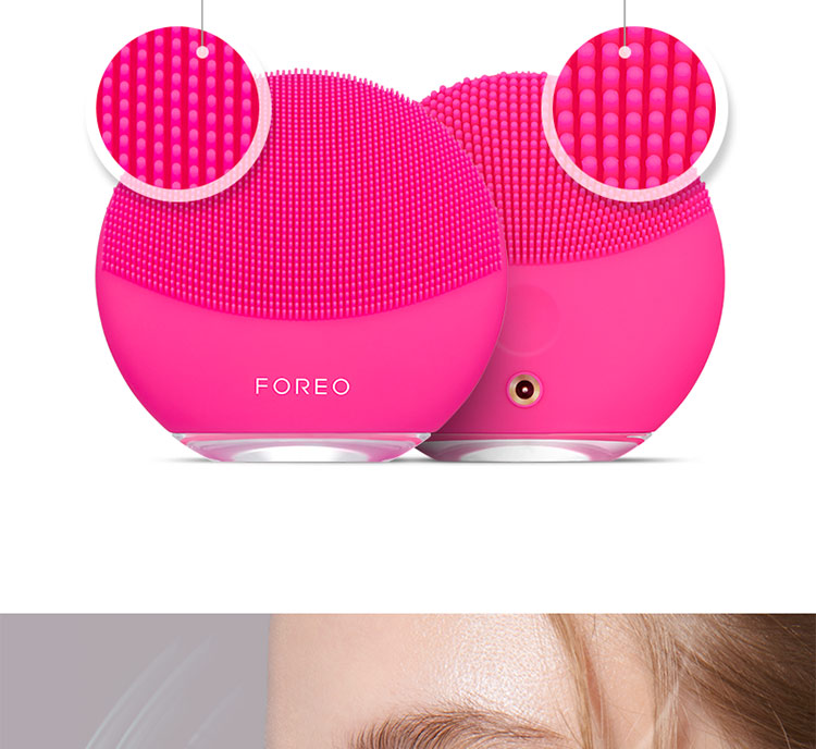 FOREO Luna Facial Cleansing Device, LUNA Mini3 Purifying Cleansing Device, Balances Oil, Face Washing Instrument, Pore Cleaner, Cherry Red Rechargeable Model 11