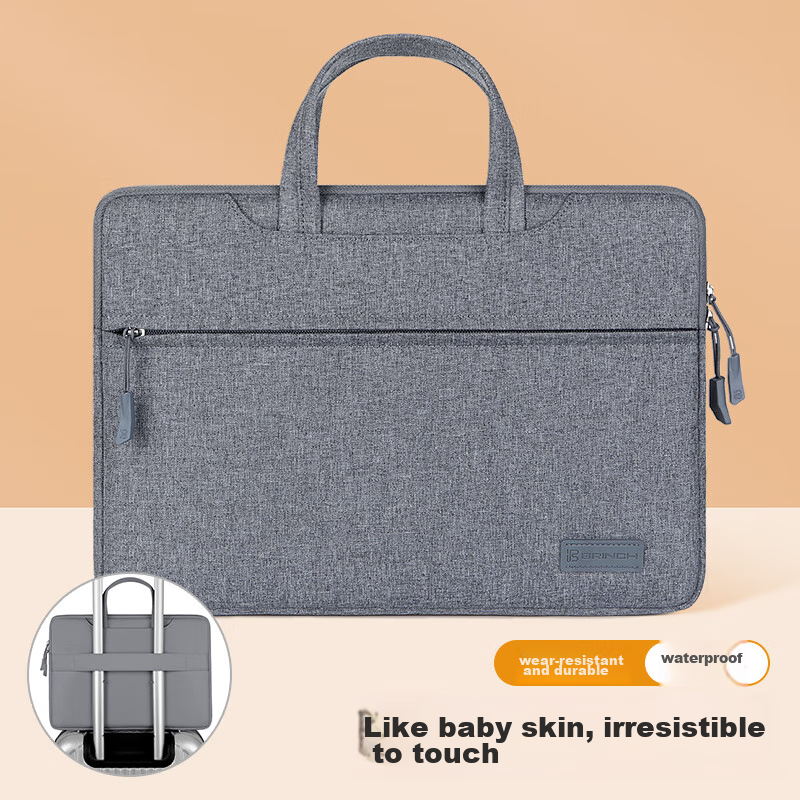 BRINCH Laptop Bag Handheld Suitable for Men And Women, Compatible with Huawei And Apple, 15.6-Inch Business Lightweight Notebook Computer Bag