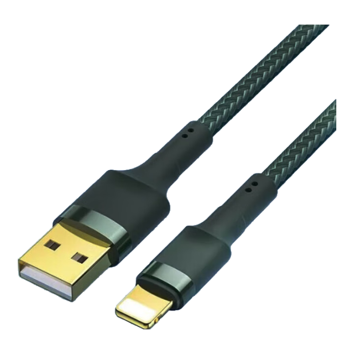 Nengshi Apple Charging Cable, IPhone 14 Data Cable, USB Fast Charging Cable, Suitable for 13 Pro Max/12/11 XS Phones And IPad Tablets, Car Wired Cable, 1.5 Meters, Gree