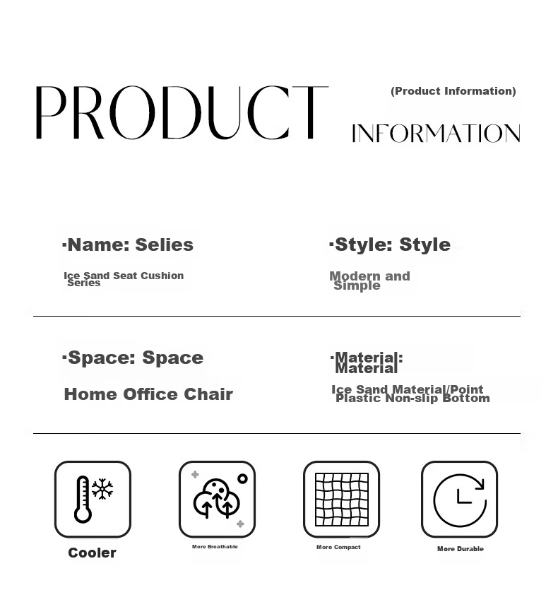 Fanyejia Chair Cushion, Student Seat Pad, Classroom Stool, Office Chair Pad, Breathable Long-Sitting Aid 16