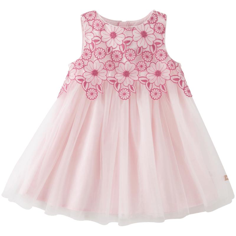 DAVE & BELLA Children's Summer Dress, Girls' Tulle Skirt, Stylish Princess Dress for Older Kids