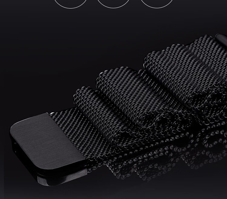 ESCASE Milanese Loop Magnetic Replacement Strap for Xiaomi Watch S4/S3/S2/S1/S1Pro 46/47mm Black Sport Band 4