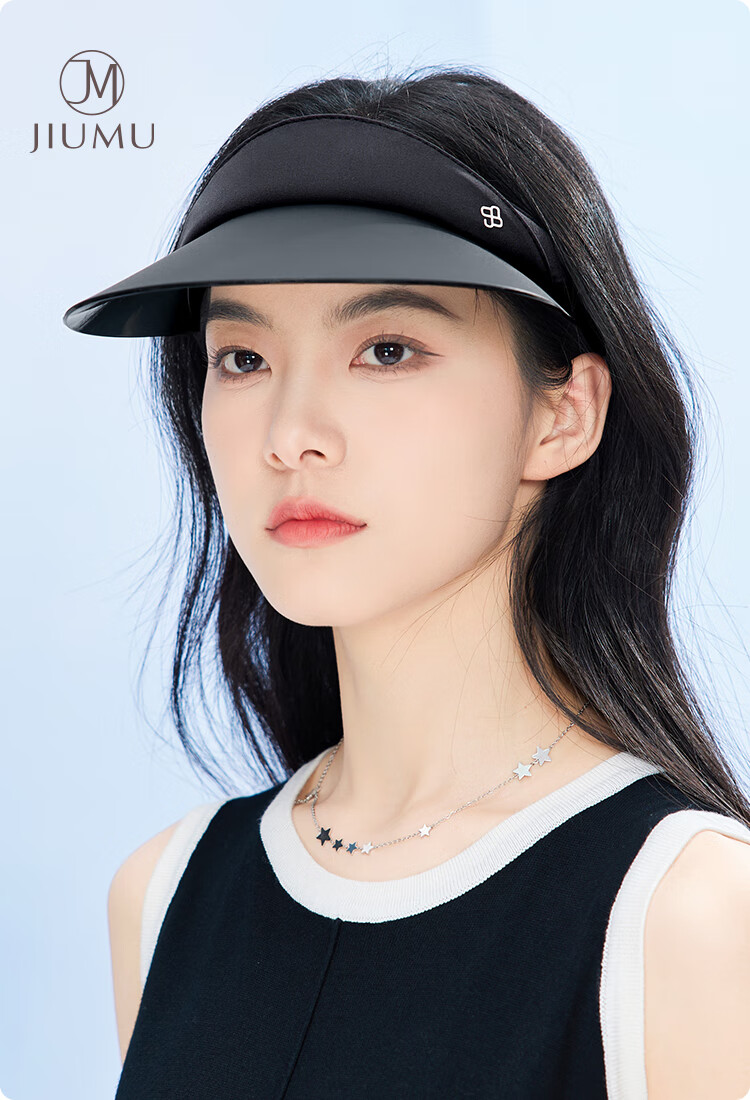 JIUMU Sun Protection Hat for Women, Sun Visor Cap, Sunhat, Visor Hat, Cool Cap, Summer Outdoor Face-Covering UV Protection Hat for Wome 1