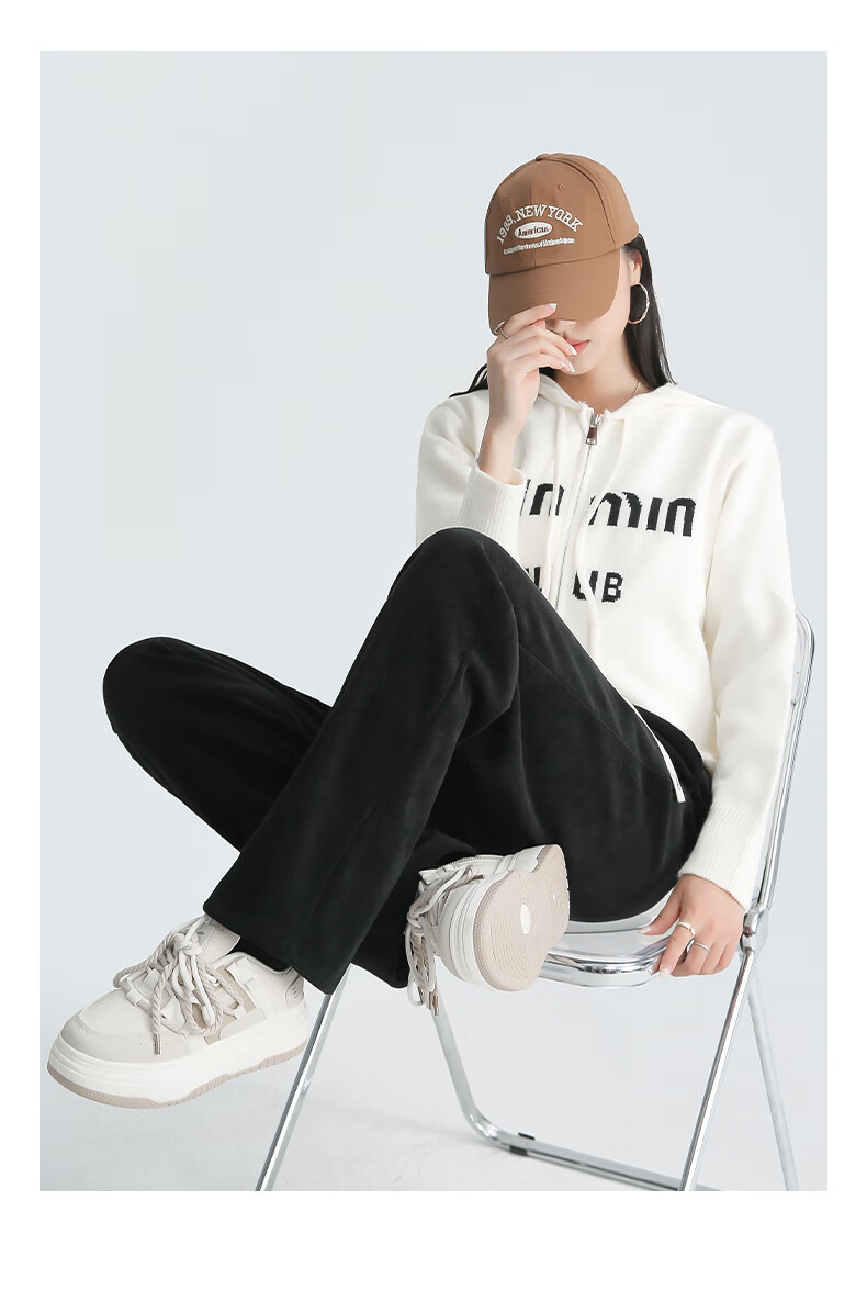 Baleno Slim Straight-Leg Pants for Women, 2026 Spring And Autumn Warm Casual Leg-Lengthening Corduroy Wide-Leg Trousers 17