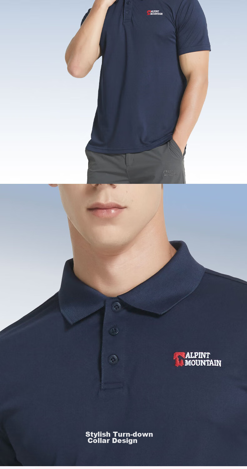 ALPINT MOUNTAIN Er'mengdu 3M Technology Quick-Dry Polo Shirt for Women, Summer Sports Outdoor Short-Sleeve Collared T-Shirt, Breathable Casual 5