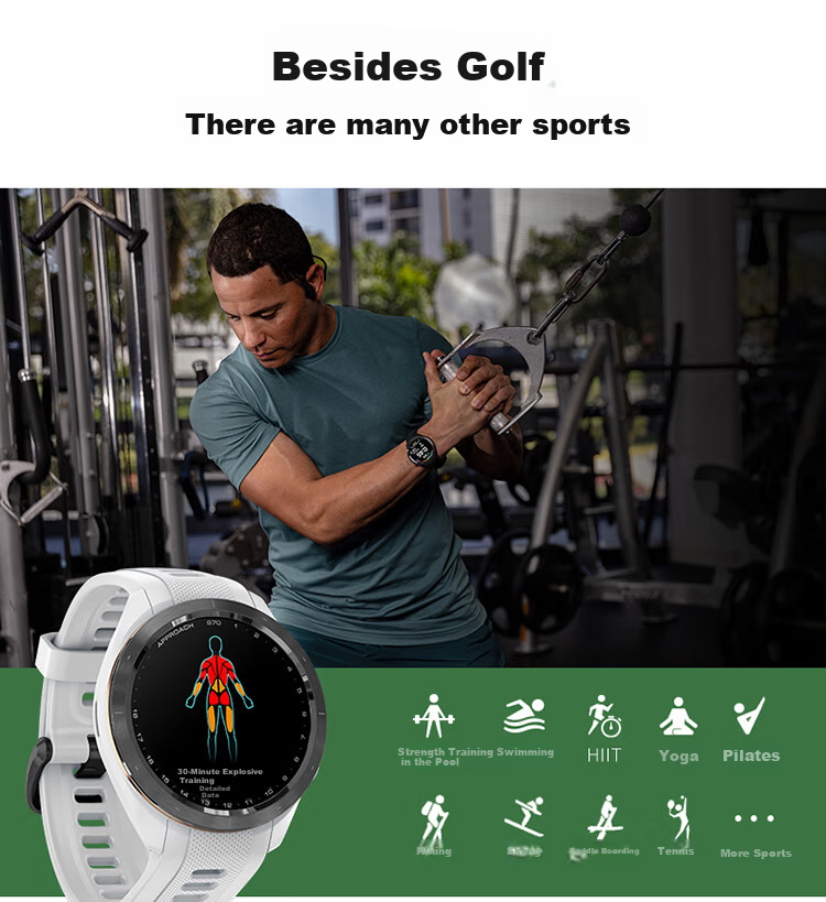 GARMIN Approach S70 Midnight Black Golf Heart Rate Running Outdoor Sports Smartwatch Birthday Gift 15