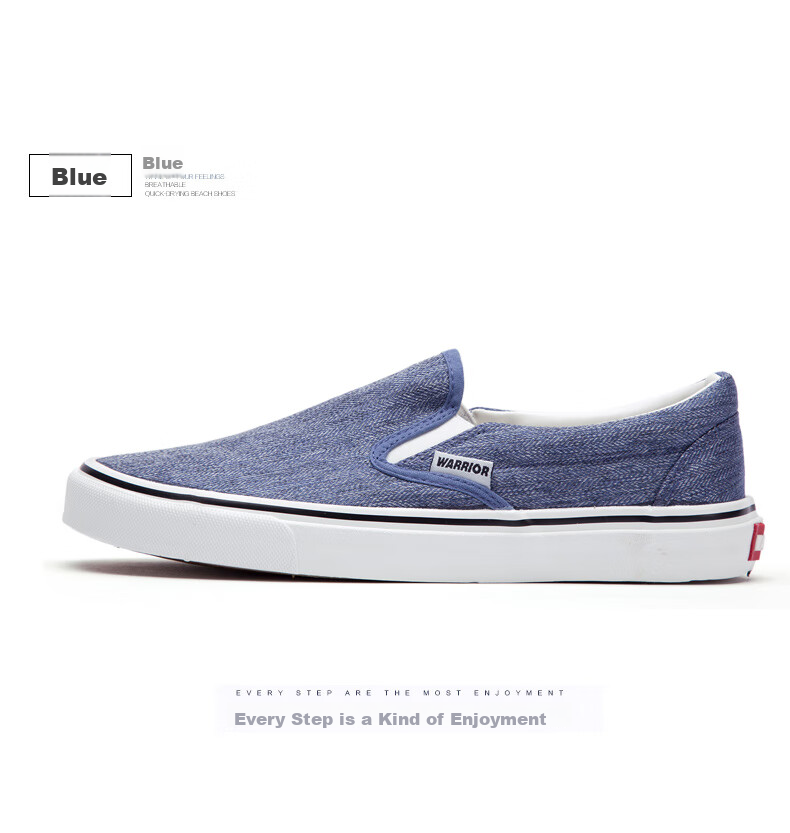 Warrior Canvas Shoes for Men, Comfortable Slip-On Loafers, Traditional Beijing Cloth Shoes, Casual Footwear A066 Gray 41 11