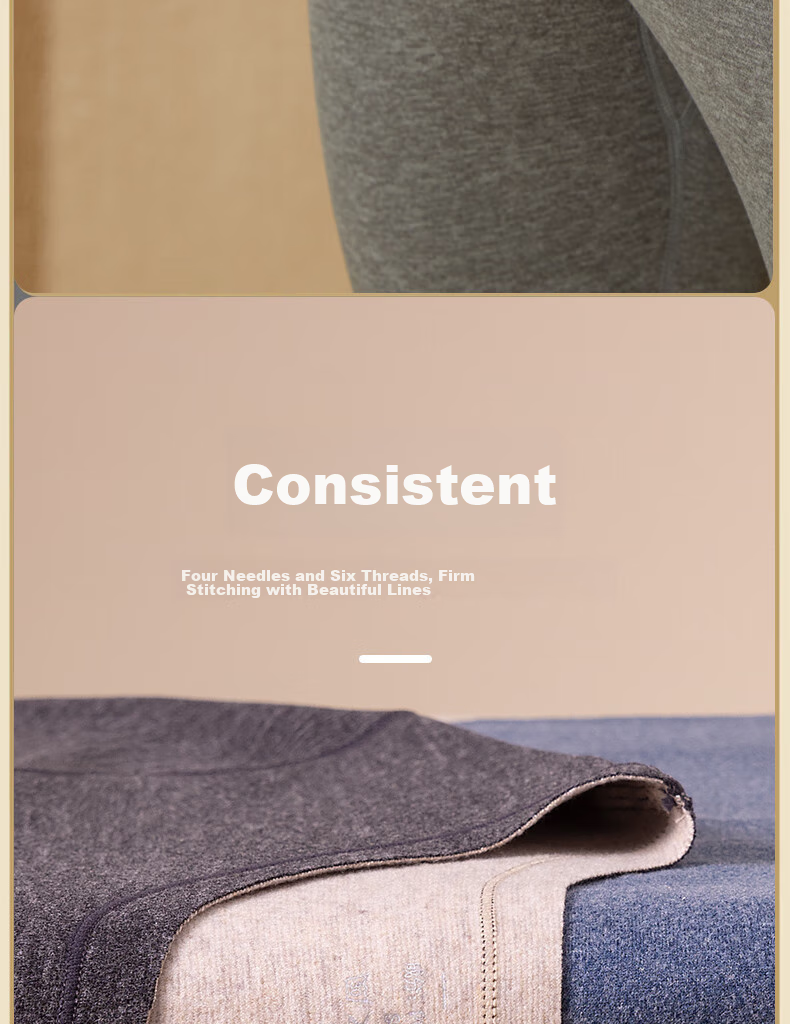 YUZHAOLIN 10A Antibacterial Seamless Thermal Underwear for Men, Containing Wool And Silk, Brushed Fleece, Autumn Top And Bottom Set, Fleece-Lined And Thickened 9