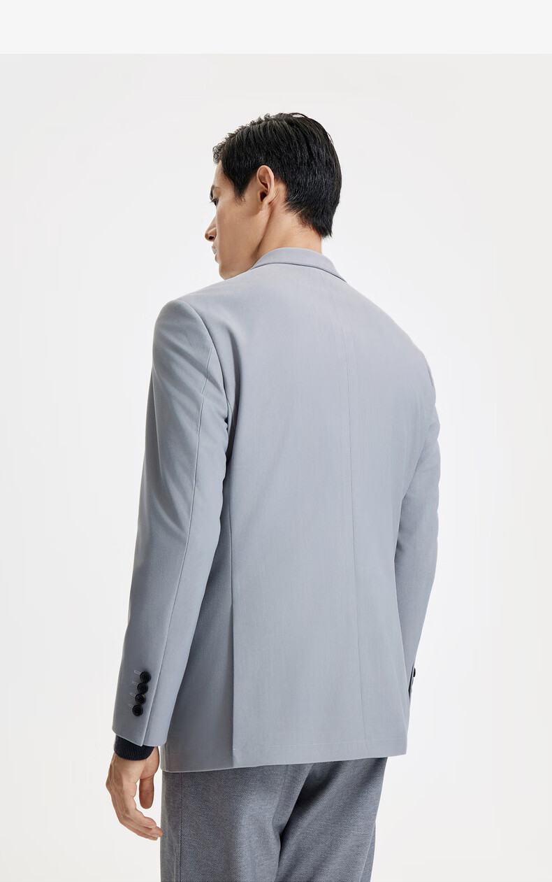 Goldlion [Lamp Core Velvet] 2024 Autumn And Winter Men's Suit, Notched Lapel, Subtle Texture, Slim Fit Business Jacket, Light Gray, Size 54A 14
