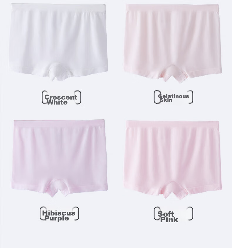 Hzasz Children's Underwear for Girls, Modal Fabric, Big Kids' Boxer Briefs, Developmental Stage Seamless Panties for Young Girls, N40 Mint Green L 14