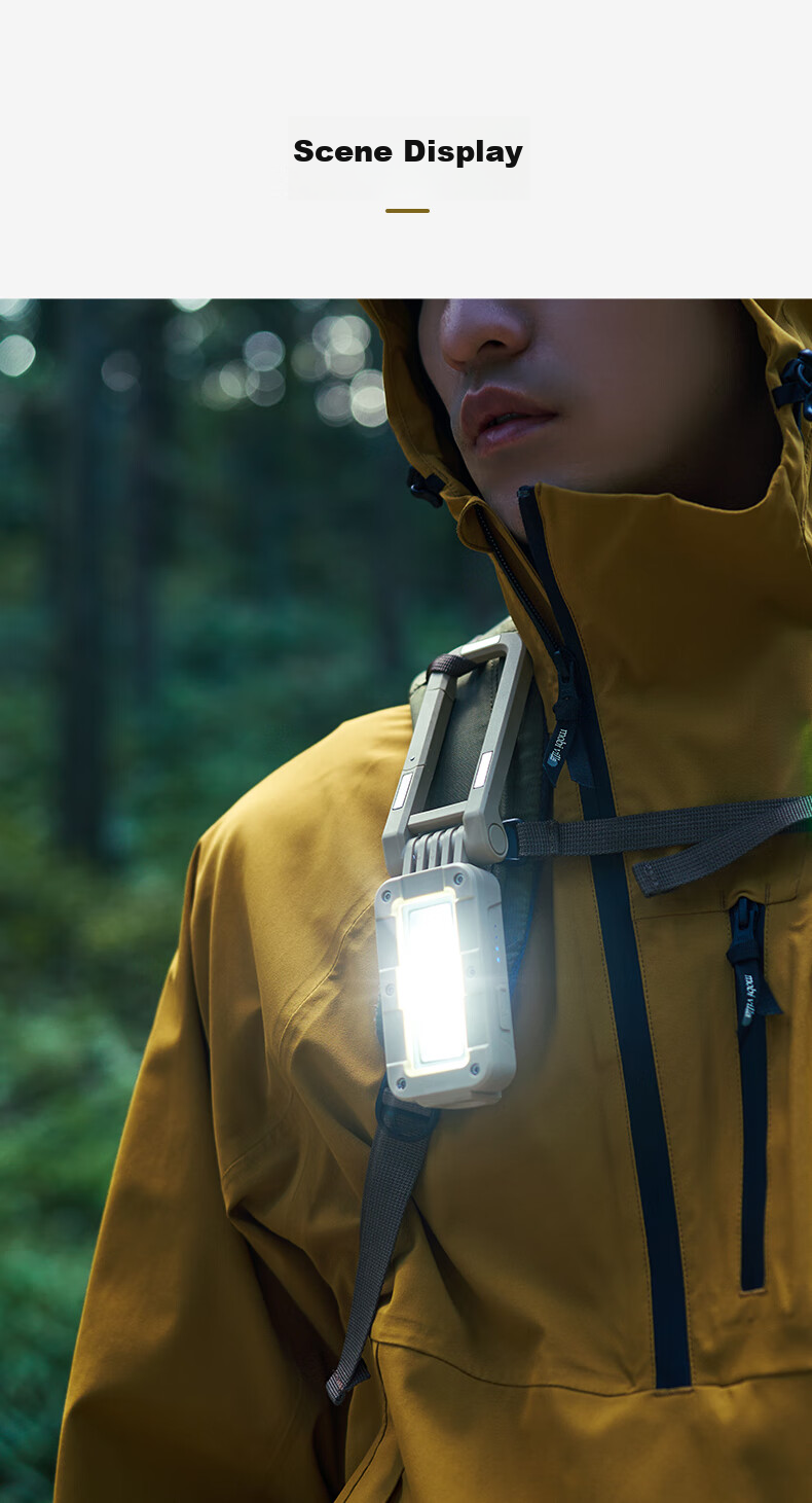 MOBIGARDEN Magnetic Outdoor Camping Waterproof Multi-Mode Work Light Tool Lamp NX23673008 Teak Color 13