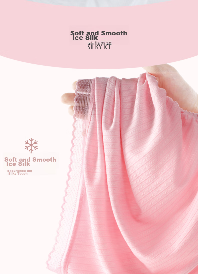 Duomiaowu Girls' Safety Shorts, Anti-Exposure, Summer Thin Ice Silk Children's Underwear, Breathable Baby Boxer Briefs, K00091 White And Black, 140cm (Suitable for 135-145cm) 7