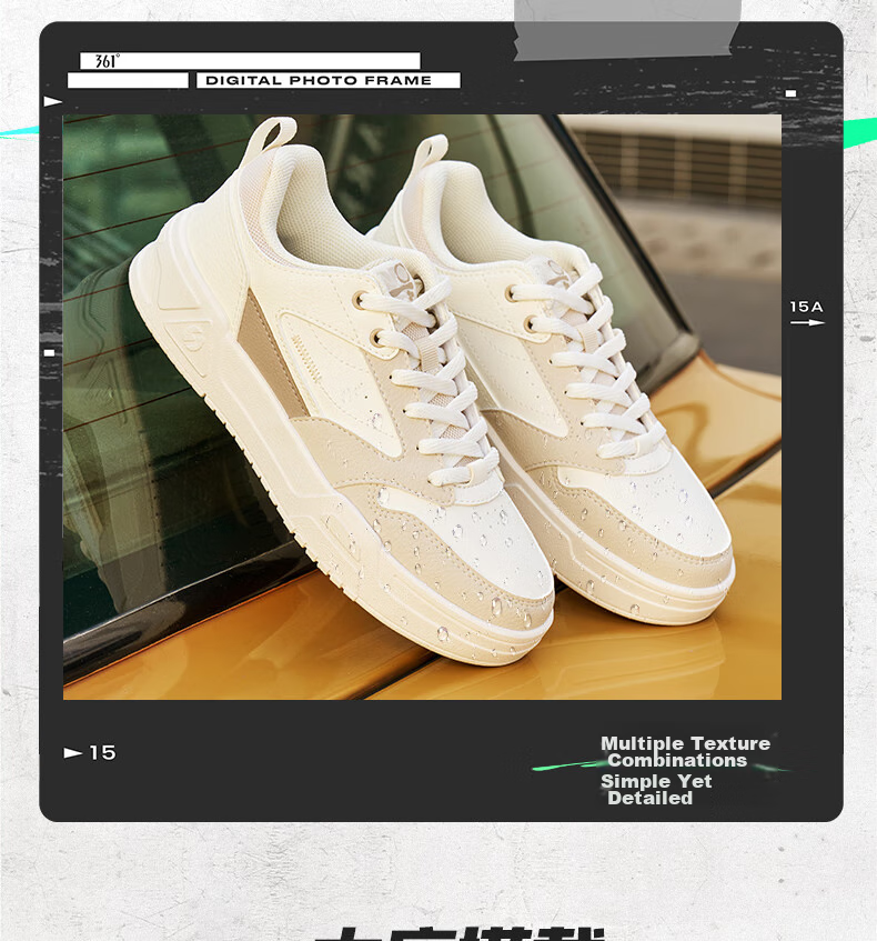 361° Women's Sneakers Soda 3 Spring And Summer Couple Retro Thick-Soled Casual Skateboard Shoes for Women 682516615-4 35