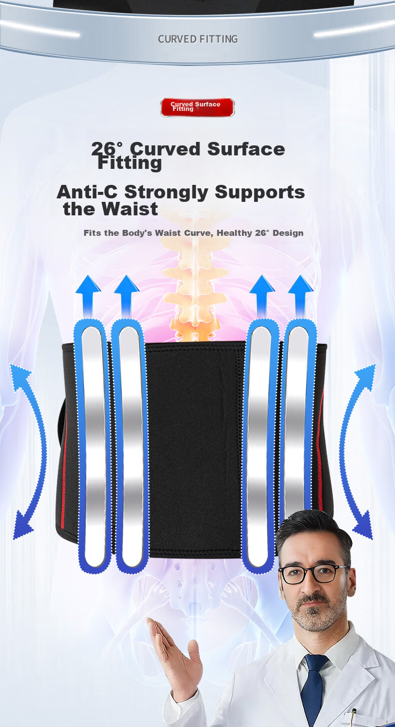 Li-Ning Back Support Belt for Men And Women, Sports Fitness Lumbar Disc Herniation Muscle Strain Running Deadlift Waist Brace Prolonged Sitting Warmth Back Protectio 9