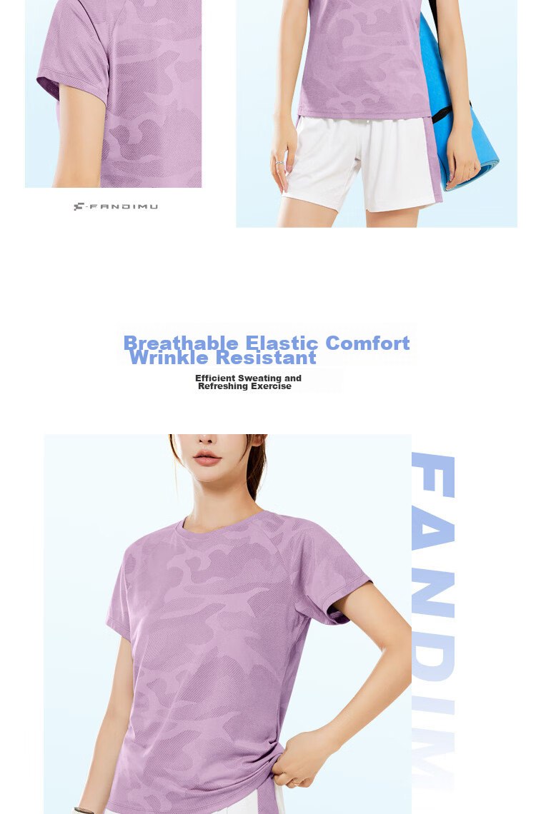 Fandimu Badminton Outfit for Women, Sports Running Yoga Tennis Fitness Wear, Breathable Comfortable Outdoor Training Hiking 6
