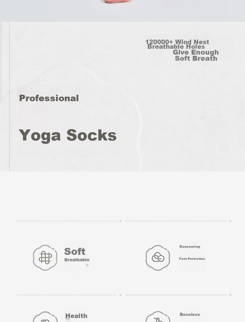 XUEXIMAN Yoga Socks for Women, Professional Non-Slip Mid-Calf Five-Toe Socks, Pilates Socks, Sports Anti-Slip Fitness Socks for Autumn And Winter 2