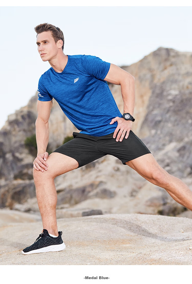 Jordan Men's Short Sleeve T-Shirt Thin Quick-Dry Sports Round Neck Ice Silk Casual Running Fitness Top 17