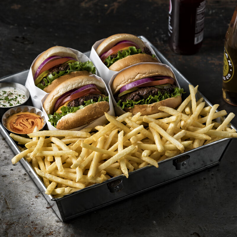 辛普劳蓝带系列1/4细薯条 4斤 空气炸锅 冷冻 早餐 家庭装薯条