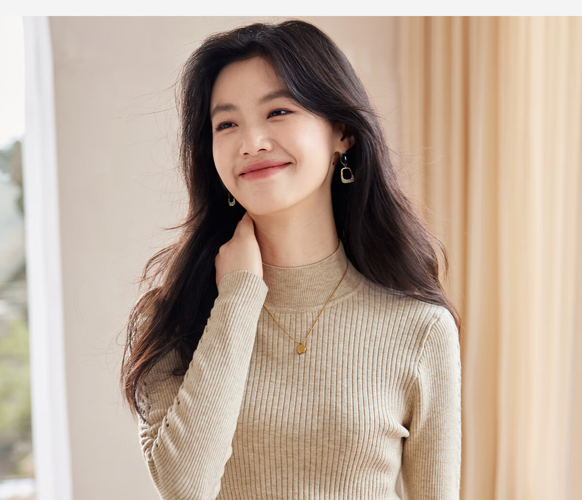 She Enjoy Women's Knitwear Half-Zip Reversible Casual Pullover Sweater T53Z053 13