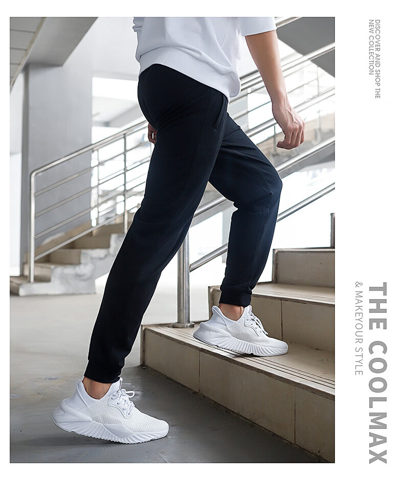 LI-NING Fleece Lined Warm Men's Sports Pants Thickened Sweatpants Loose Casual Knit Jogger Trousers for Men 4