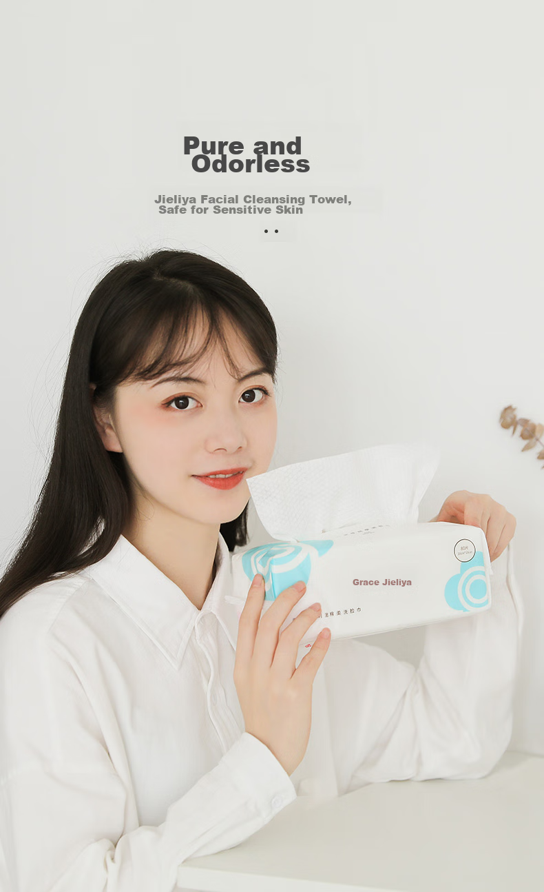 Grace Disposable Face Towels for Home And Travel, Plain Weave Style, 6 Packs, 20*20cm, 100 Pieces/pack 10