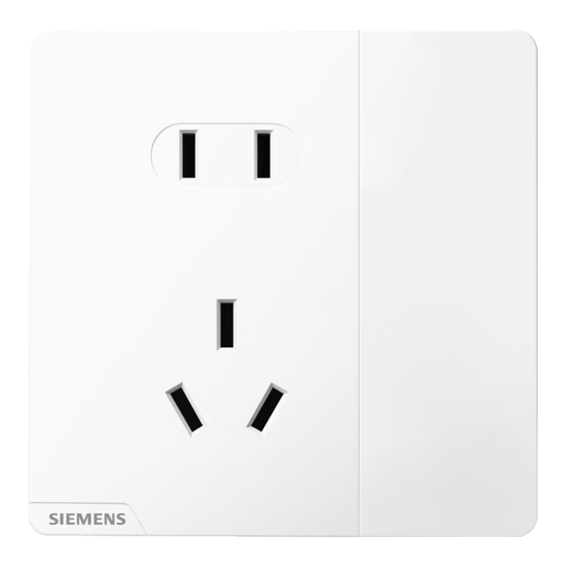 Siemens Switch Socket 10A Five-Hole with Double Control Cream Style Socket Bright Color Cream White 5UB26341NC013P