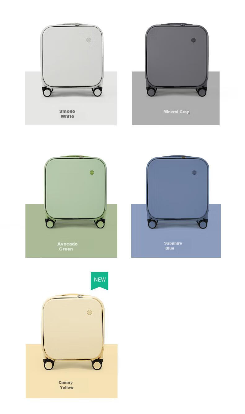Mixi Front-Opening Aluminum Frame Suitcase, Trolley Case with Password Lock, Large Capacity Luggage for Travel, Carry-On Suitcase for Me 27