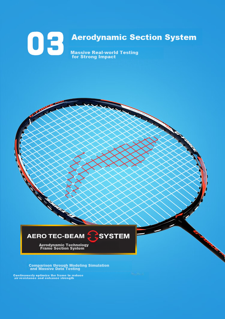 Li-Ning Badminton Racket Middle Shaft Carbon 280 Carbon Composite Pair AYPV087-22 (Strung with Shuttlecock And Grip) 6