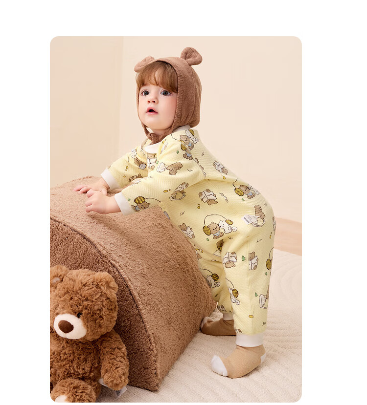 BALABALA Children's Clothing, Baby Romper, Newborn Full Moon Crawling Suit, Padded Thickened Cute Onesie for Boys And Girls 14