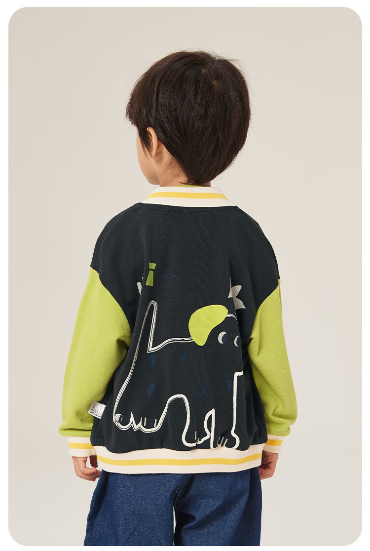 YUZHAOLIN Children's Jacket, Baby Baseball Jacket, Boys And Girls Short Jacket, Toddler Clothing, Cute Animal Zoo Desig 17