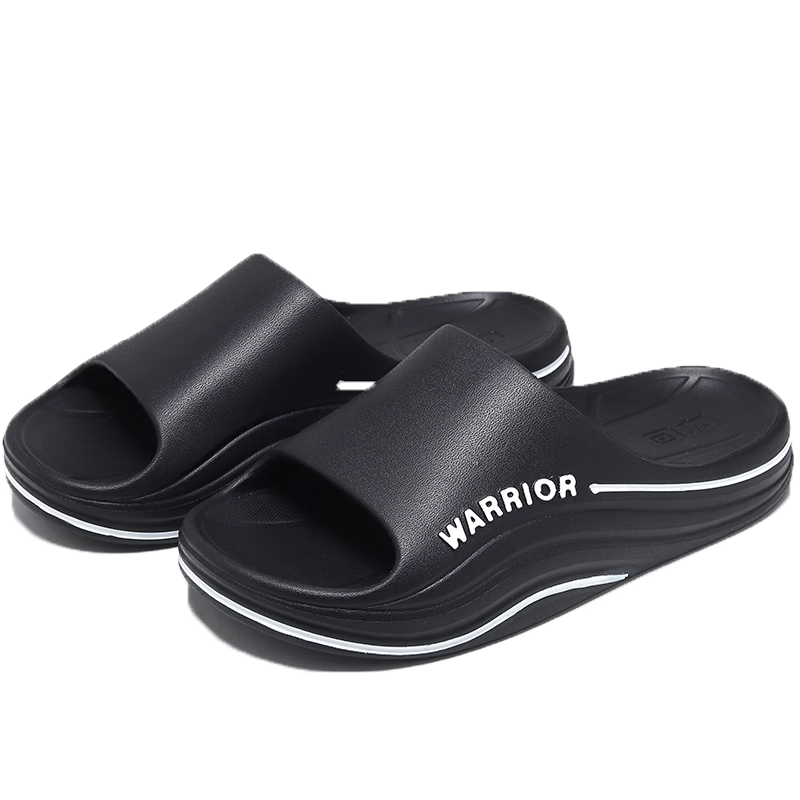 Huili Thick Non-Slip Slippers for Men And Women, Indoor And Outdoor Wear, Soft Sole Bathroom Shower Sandals HL0212 Black Size 36-37